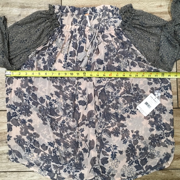 Free People Hendrix Floral Print Shear Blouse - Picture 7 of 7